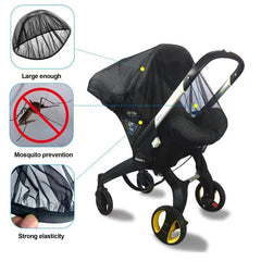 Youpinby baby stroller insect netting installs quickly with elastic band.