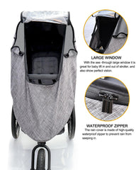 Youpinby universal stroller fit keeps baby dry in rain and light snow.