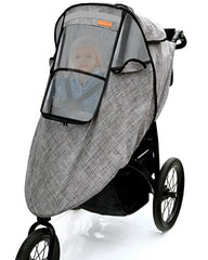 Youpinby stroller rain cover with wide window for easy baby access and visibility.