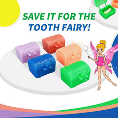 YOUYA DENTAL blue lid open box, ready for the tooth fairy keepsake