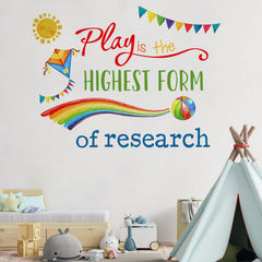 Yovkky Play neutral-color palette decal harmonizes with any bedroom or classroom.