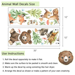 Yovkky woodland deer wall decal adds calm woodland vibes to kids' room