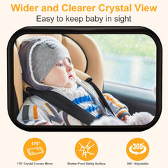 YOVKOK mirror offers 360-degree rotation for flexible viewing.