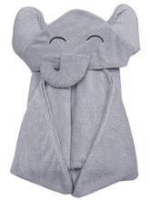 YOYOO premium hooded baby towel with elephant hood, soft and cozy after bath.