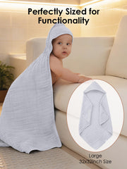 Close-up of YOYOO fabric showing breathable muslin texture for gentle drying.