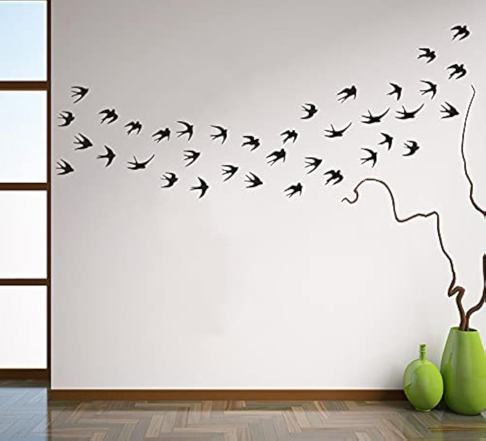 YOYOYU ART HOME DECOR Flying Birds wall sticker for kids' rooms and easy removal.