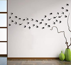 YOYOYU ART HOME DECOR Swallow flock decals ideal for living room accents.