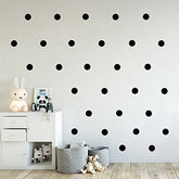YOYOYU black polka dot decals, 1.9 inch, ideal for nursery walls and accents.
