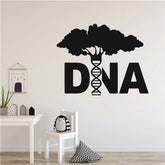 YOYOYU education DNA tree wall decal in black for classroom decor and learning ambiance.
