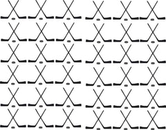 YOYOYU hockey stick wall sticker in black for a sporty boy's room