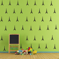 YOYOYU Eiffel Tower wall art decor enhances nurseries with elegant black silhouettes.