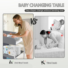Yozoia diaper changing station with waterproof pad for quick cleaning after changes.