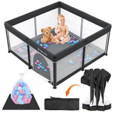 Yozoia Taleco Gear foldable playpen mat offers roomy space for babies to crawl and explore.