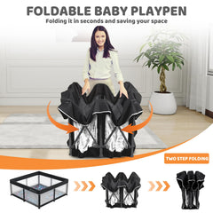 Yozoia Taleco Gear playpen gate entry provides easy, safe access for little ones.