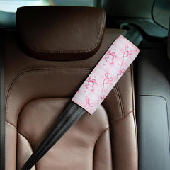 YR seat belt cover with unicorn pattern reduces rubbing for kids.