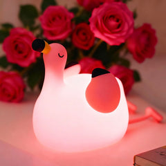 YR YRHH-PET Flamingo night light glows softly for a kid-friendly bedtime routine.