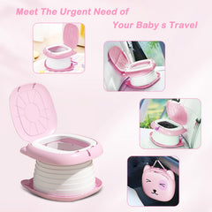 Yszawmx pink potty-training aid encourages independent toilet use during outings.