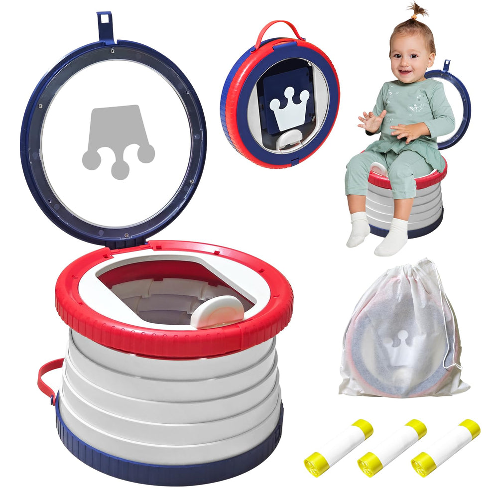 Yszawmx portable potty folded compactly for travel and easy storage.