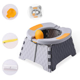 Yszawmx portable potty travel seat extended shows sturdy foldable design for quick on-the-go use