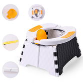 Yszawmx portable potty travel seat open for quick on-the-go bathroom use.