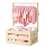 Yuanan wooden baby shower crate closet assembled view highlights sturdy storage.