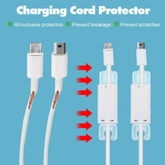 Yuanchu cord protector on USB cable with snap-on design for quick installation.
