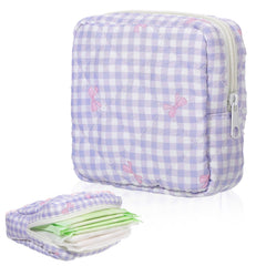 Yuanchu period bag front view in purple, compact design for easy carrying.