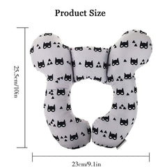 Yufiova Baby Travel Pillow used in a stroller for comfortable rides.