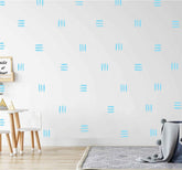 YUHASIDE blue nursery line wall stickers for a modern, cozy look.