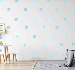 YUHASIDE blue nursery line wall stickers for a modern, cozy look.