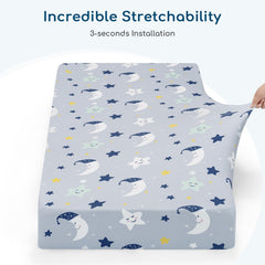 Yukkidds 52x28 fit keeps sheets flat on standard cribs.