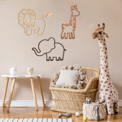 Yulejo safari wall decor giraffe panel, inspiring imaginative play.