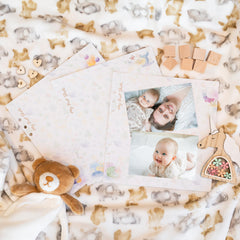 Yulka Crafts illustrated pages for baby memory book spark playful layouts.
