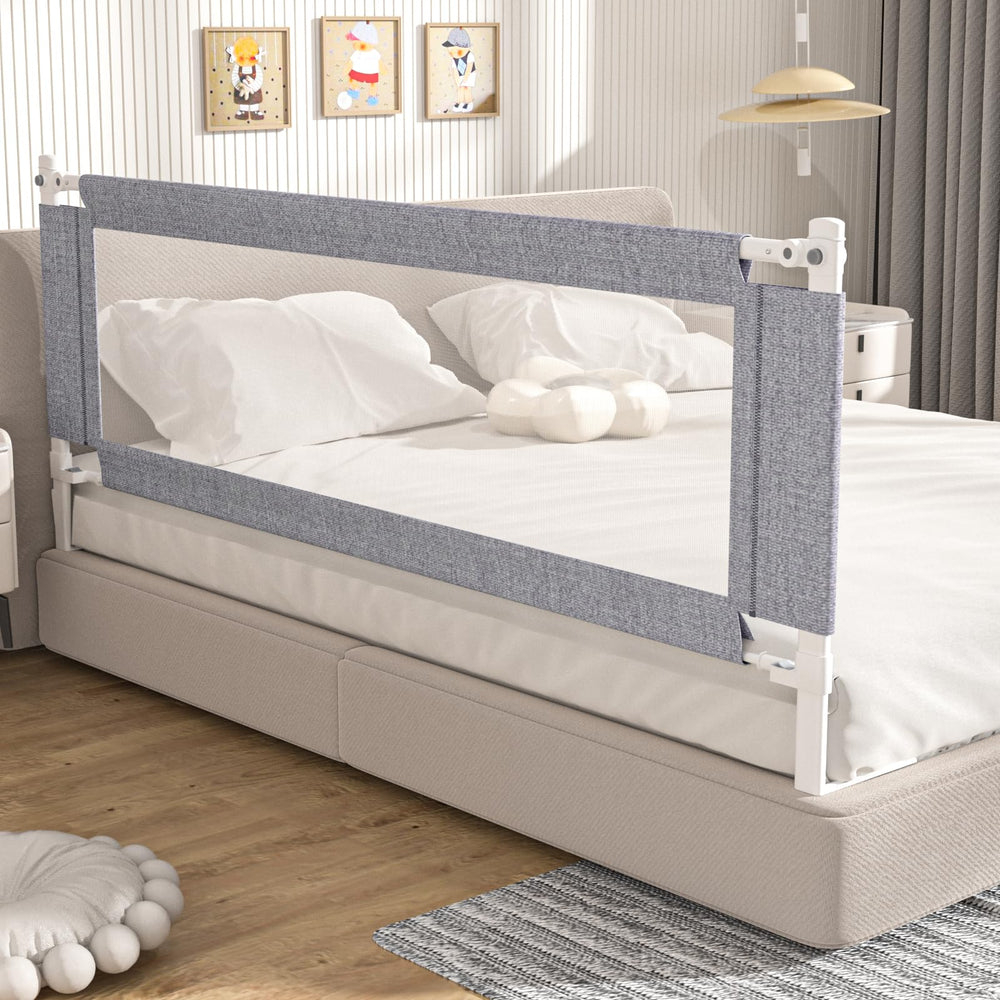 Yulongtengfei bed rail guard 39-inch gray provides a snug fit for diverse bed sizes.