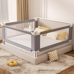 yulongtengfei twin bed rail installed demonstrates a secure fit for safer toddler sleep