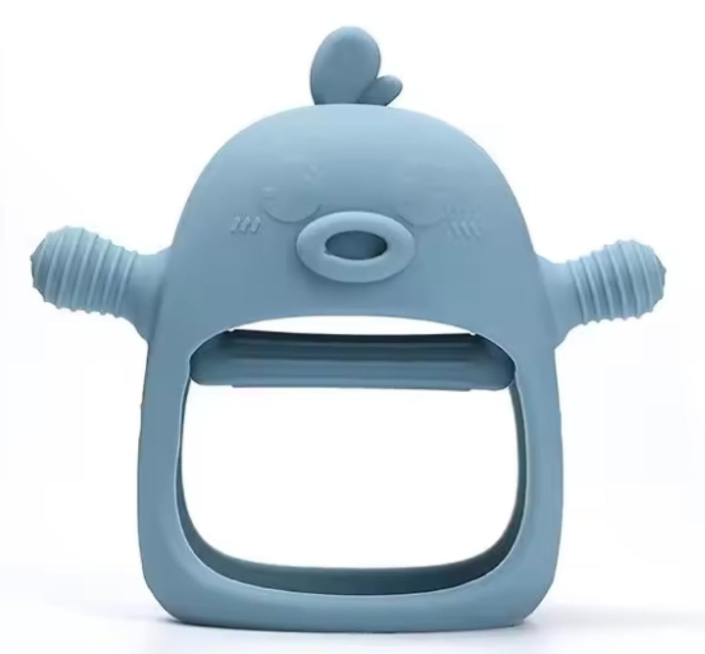 Yummy Baby Cute Chick Teether Mitten soothes gums and prevents teether drops.
