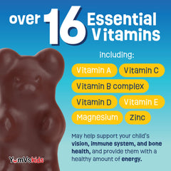 YUM-V'S foil-backed packets display kids' vitamins for convenient daily use.