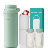YunBaby 22oz portable cooler front view shows compact travel-ready design.