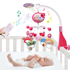 YUNGCHI baby mobile with crib toys and lights for soothing naps