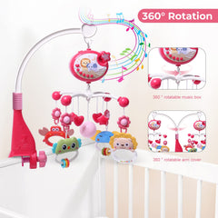 YUNGCHI baby mobile star projection creates a calming night ambience
