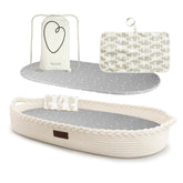 Yunioo changing basket with soft rope edges for newborn diaper changes.