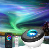 YunLone Galaxy Projector creates bedroom aurora ambiance for relaxing evenings