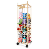 YunSheCSBS stuffed animal storage organizer with wheels for easy mobility