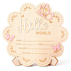 Yuomeaz Hello World sign main baby welcome prop for hospital photos