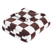 Yurhap checkered baby blanket in brown offers cozy warmth and a classic, gender-neutral style.
