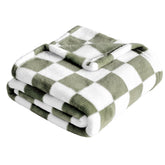 Yurhap checkered baby blanket front view delivers cozy warmth for naps