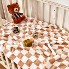 Yurhap checkered blanket in stroller offers lightweight comfort for outings