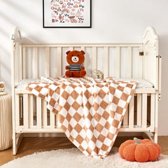 Yurhap checkered blanket doubles as swaddle-friendly wrap