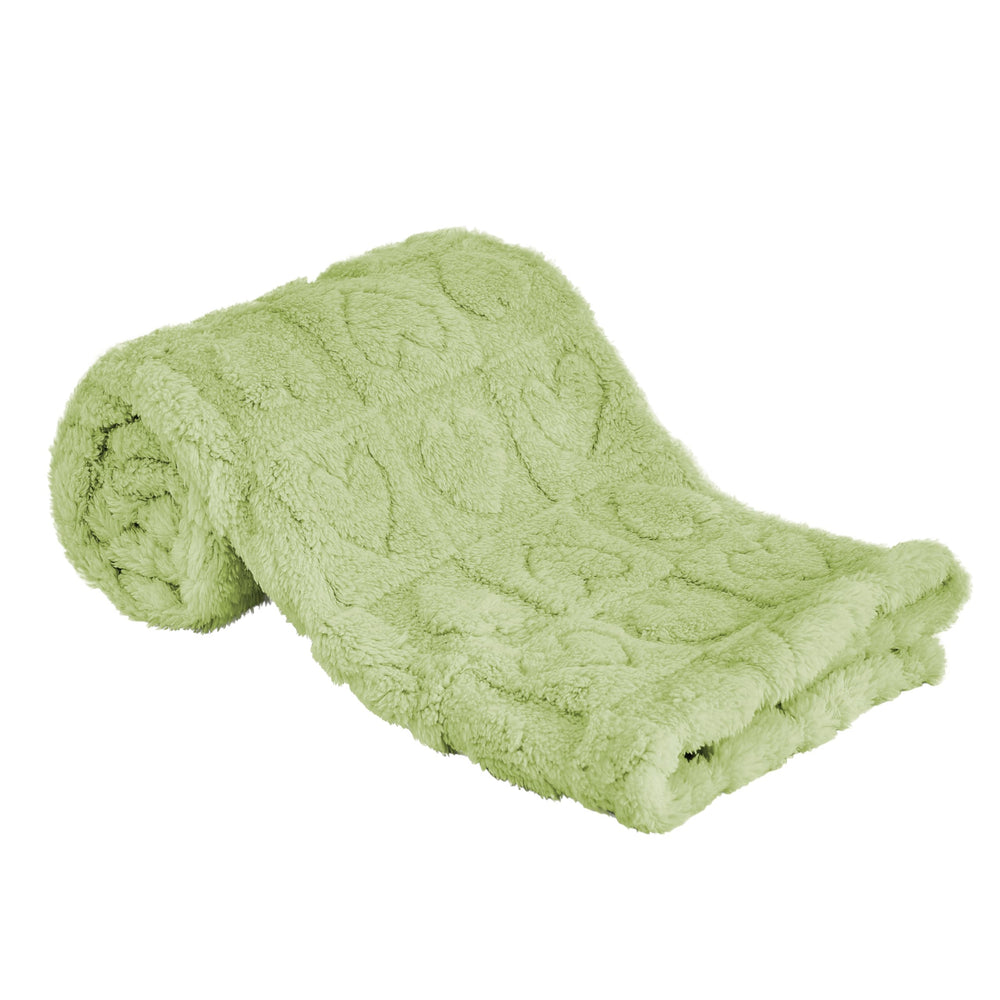 Yurhap heart-checkered blanket in green for cozy baby styling and warmth