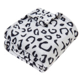 Yurhap leopard print baby blanket close-up showing ultra-soft microfibre ideal for gentle baby skin.